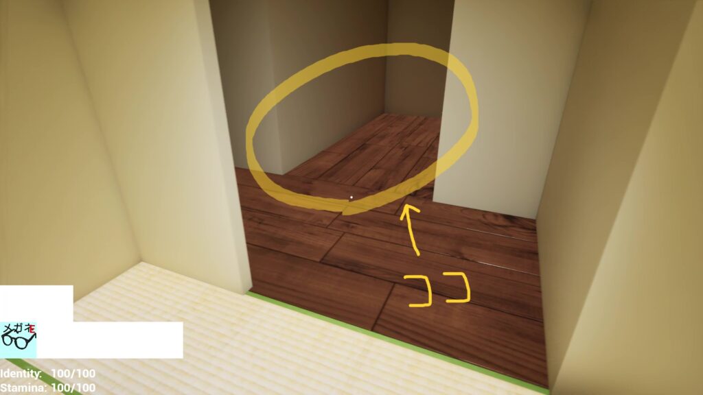 開発途中のゲーム画面
ランダムマップ生成