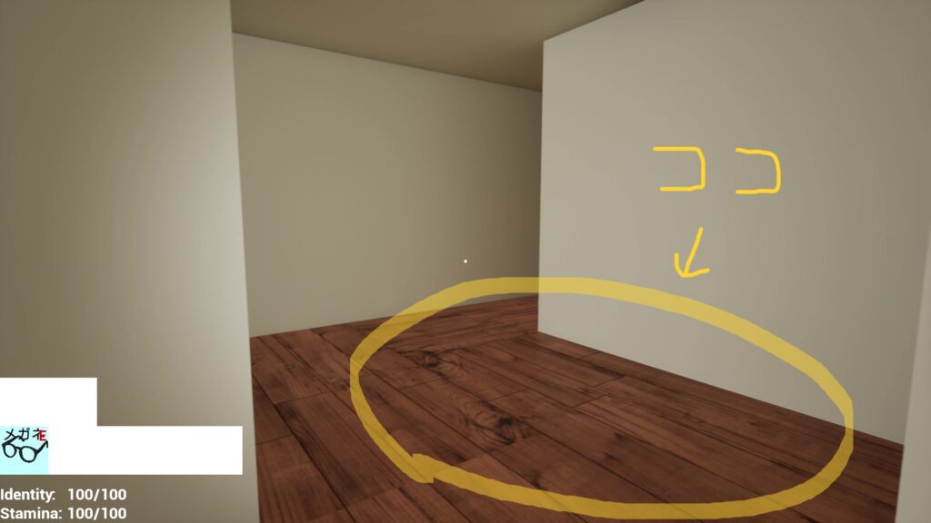 開発途中のゲーム画面
ランダムマップ生成